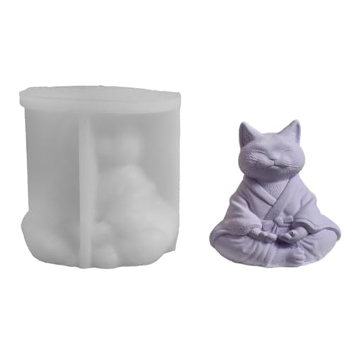 Katzen Figur Silikonformen Für Epoxidharz Kerzenseife Schokoladen Fondant Süßigkeiten Machen Zement Gips Silikonformen von Lerpwige