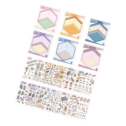 Landscape Sticker Book Ästhetische Szene Stereoskopischer Kabinen Spaß Raum Landscape Sticker Book Ästhetische Szene Stereoskopischer Kabinen Spaß Raum von Lerpwige