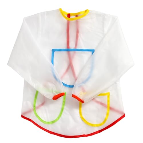 Lerpwige Dreifach Baby Labber Klar Langhülle Schürze wasserdichte Kleinkind Fütterung Bib Burping Tuchs Kinder Kindermalerei Schürze Malen von Lerpwige