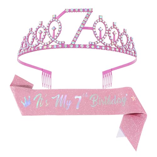 Lerpwige Funkelnde, auffällige Geburtstagskronen und Schärpe Combo für Mädchen, Partyzubehör, Queen-Zubehör, Geburtstagsschärpe und Tiaras-Set Lerpwige Funkelnde, auffällige Geburtstagskronen und Schärpe Combo für Mädchen, Partyzubehör, Queen-Zubehör, Geburtstagsschärpe und Tiaras-Set von Lerpwige