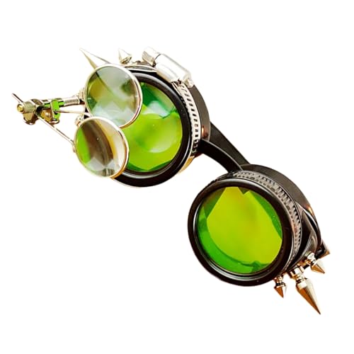 Lerpwige Halloween Cosplay Brille Steampunks Brille Retro Steampunks Brille mit Nieten für Karneval Halloween Mottoparty Steampunk mit Nieten Cosplay Party Lerpwige Halloween Cosplay Brille Steampunks Brille Retro Steampunks Brille mit Nieten für Karneval Halloween Mottoparty Steampunk mit Nieten Cosplay Party von Lerpwige