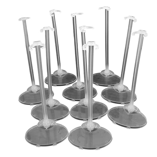 Lerpwige Puppenständer, verstellbarer Taillenclip, Actionfigurenhalter für 22,9 bis 27,9 cm große Puppen, Ausstellung, Organisationszubehör, Sammlerstück, 10 Stück von Lerpwige