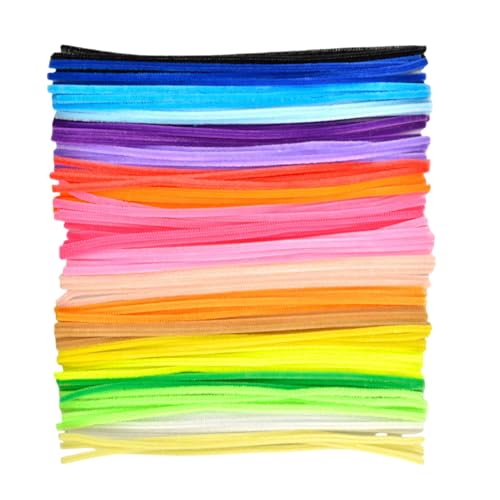 Multicolor Pfeifenreiniger Für Kreative Kunsthandwerks Dekoration Verschiedene Farbrohrreiniger Plüschstängel 30cmx6mm von Lerpwige