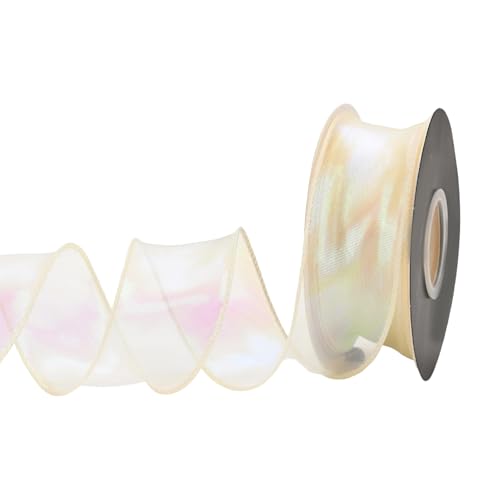 Sheer Organza Ribbon 40 Mmx9meter Organza Bänder Für Blumensträuße Die Hochzeitstorte Dekoration Handwerkskranzbögen Machen von Lerpwige