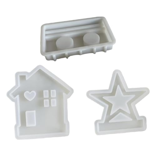 Stern Herzschornstein Hausform Flexible Silikonform Epoxidharz Dekorationen Schimmel Miniaturhaus Formform Handgefertigter Schmuck Stern Herzschornstein Hausform Flexible Silikonform Epoxidharz Dekorationen Schimmel Miniaturhaus Formform Handgefertigter Schmuck von Lerpwige