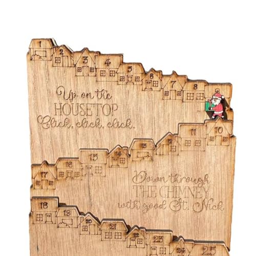 Weihnachts-Adventskalender 2023 Holz Weihnachten Weihnachtsmann Countdown Kalender Countdown bis Weihnachten Kalender Home Desk Decor Weihnachts-Adventskalender 2023 Holz Weihnachten Weihnachtsmann Countdown Kalender Countdown bis Weihnachten Kalender Home Desk Decor von Lerpwige