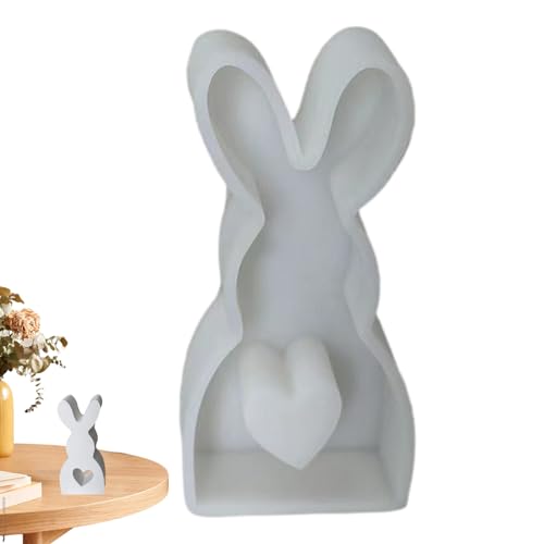 Osterhasen Silikonformen | Hase Silikon Epoxidharz Kerzenform | DIY Kaninchen, handgefertigtes Kunsthandwerk | 3D Gussformen zum Backen von Kuchen, Schokolade, Seife, Süßigkeiten von leryveo