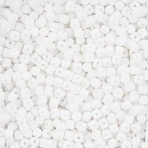 3 mm Minos® PAR PUCA® Tschechische Barrel Beads blickdicht weiß 9 g von Les Perles par Puca