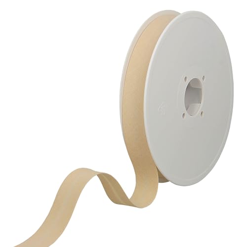 Les Petits Rubans Schrägband – 30 mm breit, gefaltet 15 mm, 25 m Rolle, 50% Baumwolle, 50% Polyester, Bordüre zum Nähen, Banner, Polster, Möbel, Paspeln, Kleidung, Decken von Les Petits Rubans