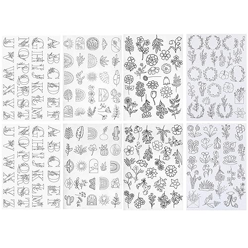 200 Stickvorlagen,Stickvlies Wasserlöslich,Diy Stickset, Das für Rucksäcke, Kleidung und Jeans Geeignet Ist | Personalisierte Bekleidungswerkzeuge Selbstklebend Wählen,Stickset für Anfänger von Les-Theresa