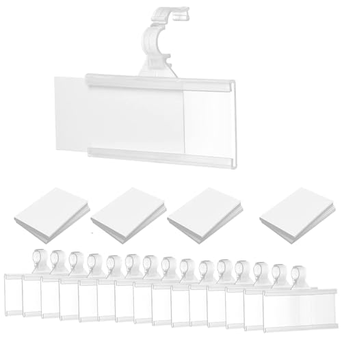 Regaletiketten, 100 Stück, transparente Kunststoff-Etikettenhalter mit 100 Einlegetiketten, Korbetiketten für Supermarkt, Bücherregal, Küche, Bibliothek, Organisation, Einzelhandel, Preisetiketten, Regaletiketten, 100 Stück, transparente Kunststoff-Etikettenhalter mit 100 Einlegetiketten, Korbetiketten für Supermarkt, Bücherregal, Küche, Bibliothek, Organisation, Einzelhandel, Preisetiketten, von Les-Theresa