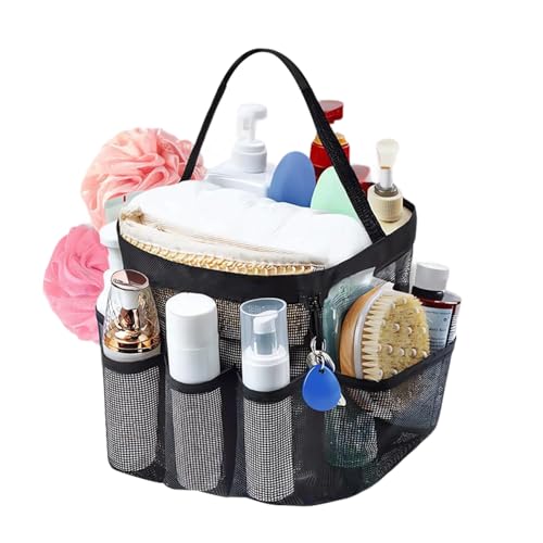 Leseogye Duschkorb aus Netzstoff, 8 Taschen, Duschtasche mit Griff, tragbarer Caddy für Studentenwohnheim, Badezimmer, Strand, Schwimmen, Fitnessstudio Leseogye Duschkorb aus Netzstoff, 8 Taschen, Duschtasche mit Griff, tragbarer Caddy für Studentenwohnheim, Badezimmer, Strand, Schwimmen, Fitnessstudio von Leseogye
