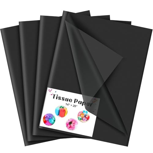 Schwarzes Seidenpapier für Geschenktüten 60 Blatt, 50 x 35 cm, Geschenkpapier, Blumenstrauß, Kraftpapier für Geburtstagsfeiern, Feiertage, Hochzeiten, Basteln, Dekoration Schwarzes Seidenpapier für Geschenktüten 60 Blatt, 50 x 35 cm, Geschenkpapier, Blumenstrauß, Kraftpapier für Geburtstagsfeiern, Feiertage, Hochzeiten, Basteln, Dekoration von Leslady