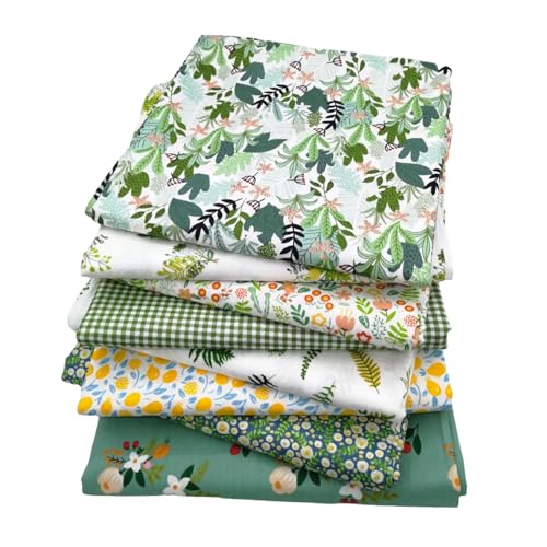 Baumwollstoff Patchworkstoffe, 8PCS 50 * 50CM Patchwork Stoff Paket, Multicolor Baumwollstoff Patchworkstoffe für Nähen, Scrapbooking & DIY Handwerk (Grün) von LetCart