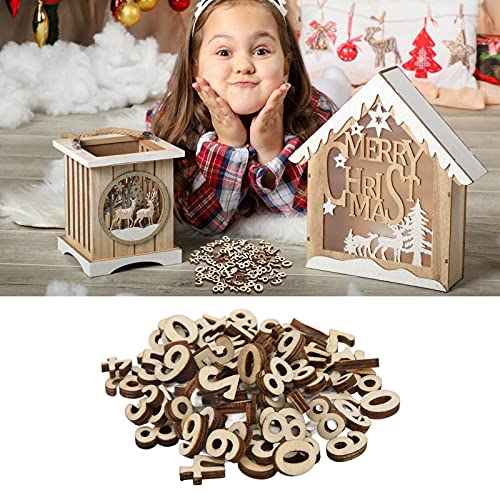 LetCart Holzzahlen-Set, 100 Stück, natürliche Holz-Zahlen 0–9, sichere tragbare DIY-Holzzahlen zum Basteln, einzigartiges Design, kein Grat, praktisch, 4 cm hoch von LetCart