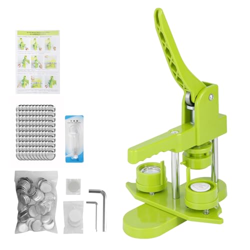 LetCart Knopfmacher-Maschine, 5,8 cm, 200 Stück, Knopfmacher, Pressmaschinen-Set mit Knopfmacher, Zubehör, DIY-Knopfstift-Maschine, für Kinder, DIY-Geschenke (grün, 58 mm) von LetCart