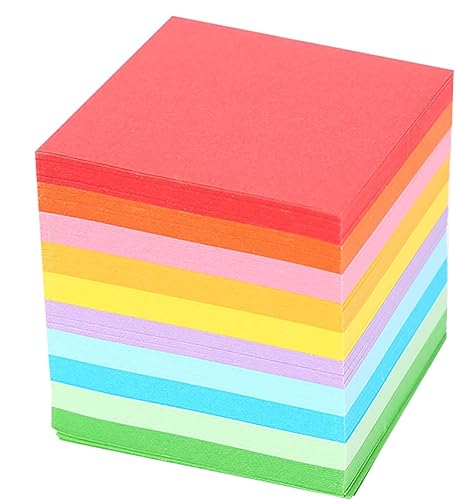 LetCart Origami Papier – 520 Stück 10 Farben 5 X 5 Cm Quadratisches Faltpapier Bunte Doppelseitige Origami Kranich Bastelbögen Origami Bastelprojekte für Karten Menüs Memos von LetCart