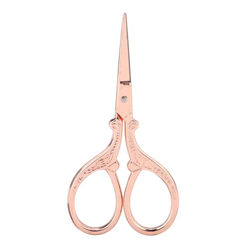 LetCart Stickschere, Kleine Nähschere Vintage scharfe Spitze Schere für DIY Handwerk, Nähen, Kunstwerk, Handarbeit Garn, Stoff schneiden(Roségold) von LetCart