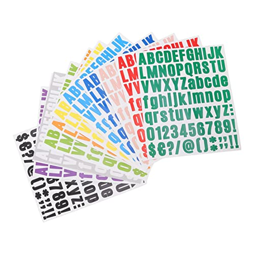 LetCart Wärmetransfer-Aufkleber,Vinyl-Buchstaben zum Aufbügeln für Kleidung, 12 Farben, abriebfest, HTV-Vinyl, 12 Stück von LetCart