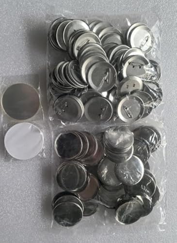 100 Stück 58 mm Blanko-Pin-Rückknopfteile, Metall-Basis-Knöpfe, Zubehör für Bastelarbeiten, Abzeichen, Nadeln, Knöpfe 100 Stück 58 mm Blanko-Pin-Rückknopfteile, Metall-Basis-Knöpfe, Zubehör für Bastelarbeiten, Abzeichen, Nadeln, Knöpfe von LetCartMaker