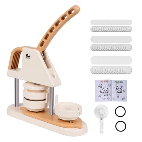 Button Maker Machine, 58 mm DIY Pin Badge Maker Custom Badge Press Kit mit 100 Stück Knopfteilen und Kreisschneider für Geschenke Pin Maker Button Maker Machine, 58 mm DIY Pin Badge Maker Custom Badge Press Kit mit 100 Stück Knopfteilen und Kreisschneider für Geschenke Pin Maker von LetCartMaker