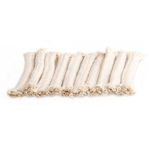 Öllampendochte, 10 Stück Dicke Baumwolle, runde Dochte, 10 x 1 cm, weiß, für Kerzenöllampe, Gartenfackel-Brenner, Alkohollampe Öllampendochte, 10 Stück Dicke Baumwolle, runde Dochte, 10 x 1 cm, weiß, für Kerzenöllampe, Gartenfackel-Brenner, Alkohollampe von LetCartMaker
