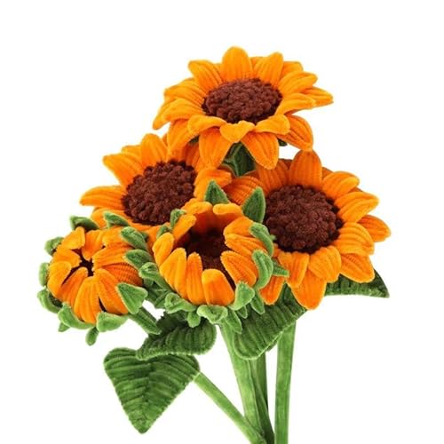 Sunflower Pipe Cleaners Craft Set, DIY Blume machen Zubehör mit Schritt-für-Schritt-Video-Tutorials (5 Blumen), Draht-Skulptur-Kit für Home Decor, DIY-Craft-Projekte von LetCartMaker
