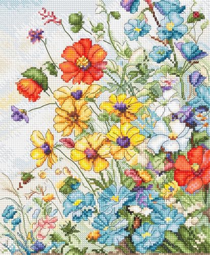 Kreuzstich Stickpackung Wildblumen Zählmuster Kreuzstich Stickpackung Wildblumen Zählmuster von Letistitch