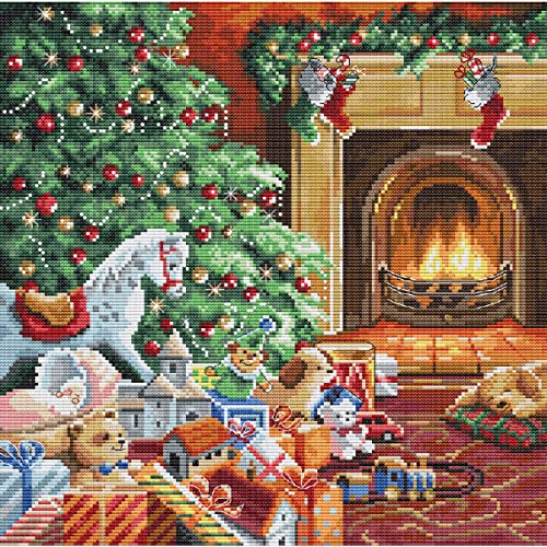 Letistitch Kreuzstich Set Gemütliche Weihnachten Zählmuster, 27x27cm von Letistitch