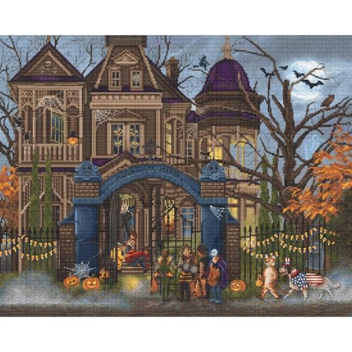 Letistitch Kreuzstich Set Mondschein Schloss, Zählmuster, 44x35cm von Letistitch