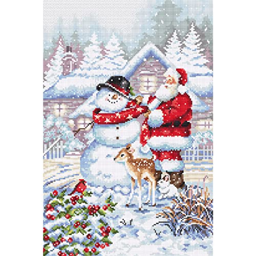 Letistitch Kreuzstich Set Schneemann und Santa, Zählmuster, 33x22cm von Letistitch