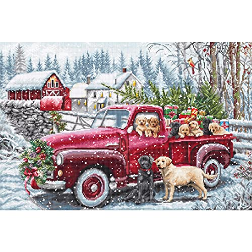 Letistitch Kreuzstich Set Weihnachtslieferung, Zählmuster, 47x32cm von Letistitch