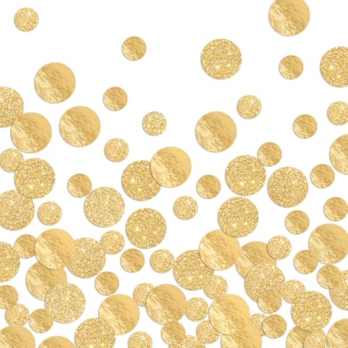 Goldenes Konfetti, Glitzer, Tischdekoration, Überraschung, Papierbasteln, Geburtstag, Party, Jahrestag, Brautschmuck, Babyparty, Party, Hochzeit, Geschenk, Kreise, Punkte, Dekoration, 100 Stück Goldenes Konfetti, Glitzer, Tischdekoration, Überraschung, Papierbasteln, Geburtstag, Party, Jahrestag, Brautschmuck, Babyparty, Party, Hochzeit, Geschenk, Kreise, Punkte, Dekoration, 100 Stück von Letjolt