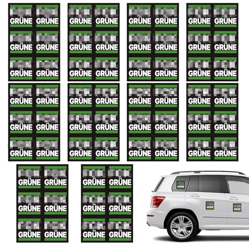 Lets Joy 60 Stickern Grüne Aufkleber, 7,4 cm x 7,4 cm Platz Logo Aufkleber, Gut Haftend Sticker Regierung Aufkleber Auto Fenster Notebook von Lets Joy