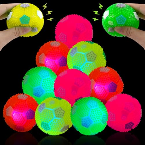 Lets Joy Party Mitgebsel Kindergeburtstag, 12 Stück Fußball Leuchtend Kinder, Leuchtball Kinder, Fußball Leuchtspielzeug, Geräusch LED Leuchtspielzeug Kinder, Mitgebsel Fussball Party Geschenke Lets Joy Party Mitgebsel Kindergeburtstag, 12 Stück Fußball Leuchtend Kinder, Leuchtball Kinder, Fußball Leuchtspielzeug, Geräusch LED Leuchtspielzeug Kinder, Mitgebsel Fussball Party Geschenke von Lets Joy