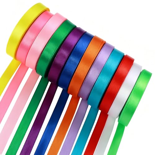 Leucasa 12 Farben Geschenkband 10mmX22m Polyester Satinband Schleifenband Geschenkband Hochzeit für Geschenkverpackungen,Hochzeit,Partydekorationen Leucasa 12 Farben Geschenkband 10mmX22m Polyester Satinband Schleifenband Geschenkband Hochzeit für Geschenkverpackungen,Hochzeit,Partydekorationen von Leucasa