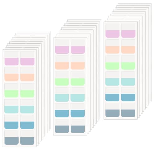 Leucasa 360 Stück Haftnotizen 6 Farben Sticky Notes Haftnotizen Klebezettel für Lesen, Schreiben, Studieren, Büro, Schule Planer Memo von Leucasa