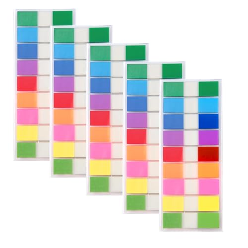 Leucasa 900 Stück Haftstreifen 9 Farben Haftnotizen Sticky Notes Page Marker für Lesen, Schreiben, Studieren, Büro, Schule Planer Memo von Leucasa