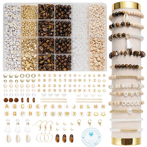 Leuyuee Natürliche Amazonit Perlen Edelstein Perlen Perlen Set Zum Auffädeln 1679 Stück Glasperlen Kit Perlenset Beads für DIY Schmuck Halskette Ohrringe Kette für Kinder Erwachsene (Tigerauge-Stein) Leuyuee Natürliche Amazonit Perlen Edelstein Perlen Perlen Set Zum Auffädeln 1679 Stück Glasperlen Kit Perlenset Beads für DIY Schmuck Halskette Ohrringe Kette für Kinder Erwachsene (Tigerauge-Stein) von Leuyuee