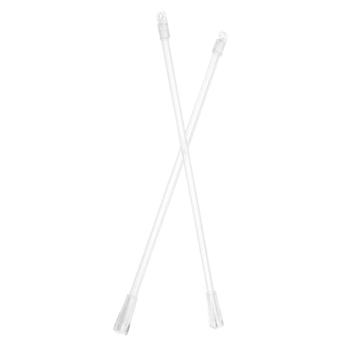 Levemolo 2 Stück Gardinenstab Transparent Material Gardinenhalter Vorhangstab für Jalousien Fensterdeko Vorhangzubehör Langlebig und Elegant von Levemolo