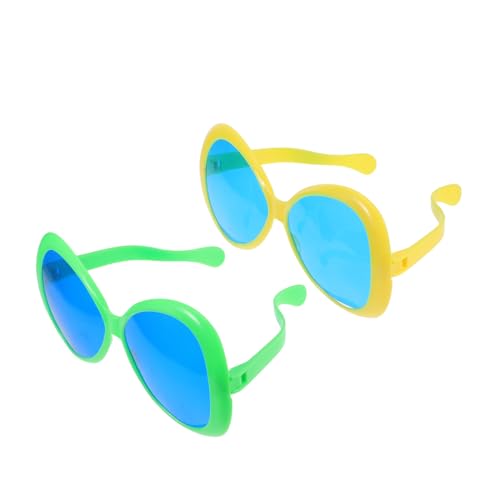 Levemolo 2 Stücke Übergroße Hawaii Partybrillen Tropische Sonnenbrillen für Strand Pool Party Lustige Requisiten für Geburtstagsfeiern und Leichte Stylische Fotobox Accessoires von Levemolo