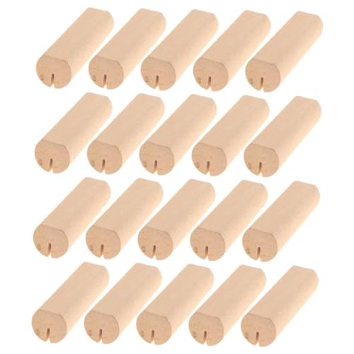 Levemolo 20 Stück Visitenkartenhalter Aus Holz, Foto Clip Basis, Holzkartenständer, Holzpostkarten Basis, Namenskartenhalter, Holz Namenskarten Basis, Bildhalter, Postkartenhalter, von Levemolo