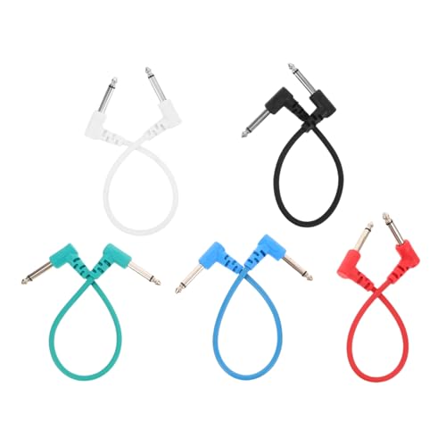 Levemolo 5 Stück Gitarrenpedalkabel – 30 Cm Instrumenten-audio-patchkabel Für Bass Und E-gitarre, Optimieren Das - Und Studio-setup von Levemolo