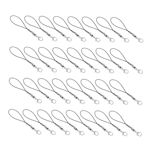 Levemolo 50 Stück Lobster Klauenverschluss Handyanhänger Robuste DIY Schmuckbänder mit Sicherheitsverschluss Vielseitig für Handy Schlüsselanhänger Leichte Tragebänder in Schwarz Levemolo 50 Stück Lobster Klauenverschluss Handyanhänger Robuste DIY Schmuckbänder mit Sicherheitsverschluss Vielseitig für Handy Schlüsselanhänger Leichte Tragebänder in Schwarz von Levemolo