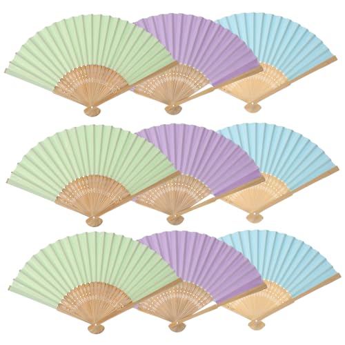 Levemolo 9 Stück Teiliges Set Blanko Faltfächer für Diy Malfächer aus Papier für Kreative Bastelprojekte und Dekoration bei Festen und Veranstaltungen von Levemolo