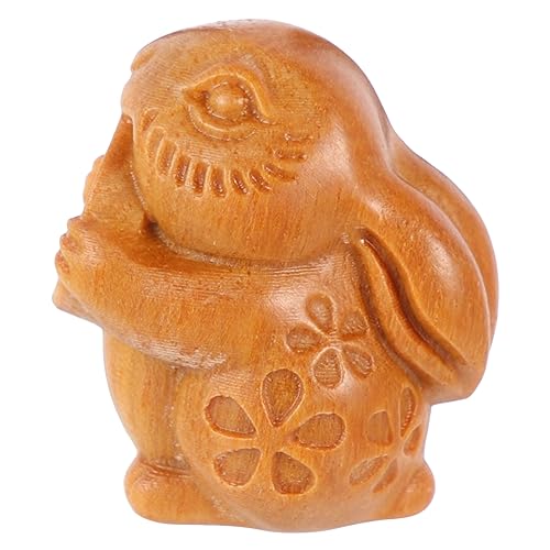 Levemolo Kaninchen-hängedekor Aus Holz Hasenstatue Zum Basteln Retro-schmuck Für Schlüsselanhänger Und Dekoration von Levemolo