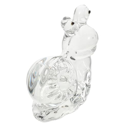 Levemolo Kristall Schneckenfigur Deko Figur aus Klarem Handpoliert mit Glatter Oberfläche Stabiler Stand für Tisch und Regal Niedliche Tierdekoration als und Heimdekoration von Levemolo