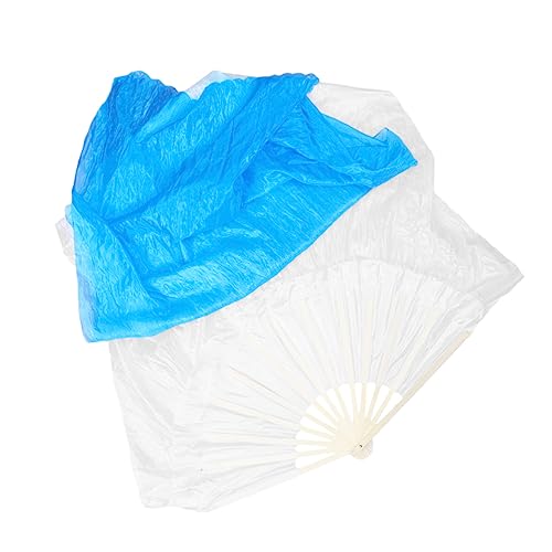 Levemolo Länglicher Bauchtanz Fächer mit Seidenstoff Gradient Farbverlauf Weiß und Blau Eleganter Schleier für Frauen und Erwachsene Perfektes Accessoire für Tanzliebhaber und Hochzeiten Levemolo Länglicher Bauchtanz Fächer mit Seidenstoff Gradient Farbverlauf Weiß und Blau Eleganter Schleier für Frauen und Erwachsene Perfektes Accessoire für Tanzliebhaber und Hochzeiten von Levemolo