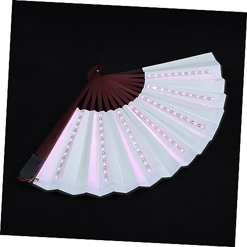 Levemolo Luminous Folding Fan LED Handfächer für Performances Kreativer Fächer für Partys und Veranstaltungen für Nachtclubs und Cosplay von Levemolo