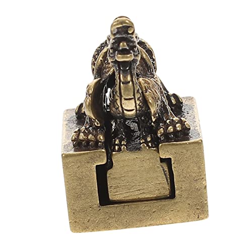 Levemolo Retro-kupferdrachenfigur Tischdekoration Zum Chinesischen Neujahr Schreibtischschmuck Sternzeichenornament Vintage-Handwerk Kupfer-skulptur von Levemolo